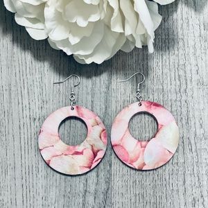 Rose Pedal Wooden Earrings